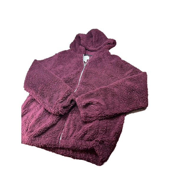 Inspired Culture Los Angeles Burgundy Jacket Full Zip Up Size Medium‎ NWT - Picture 1 of 7